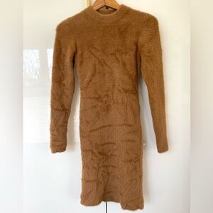 Aritzia Babton fuzzy Long Sleeve Dress size small